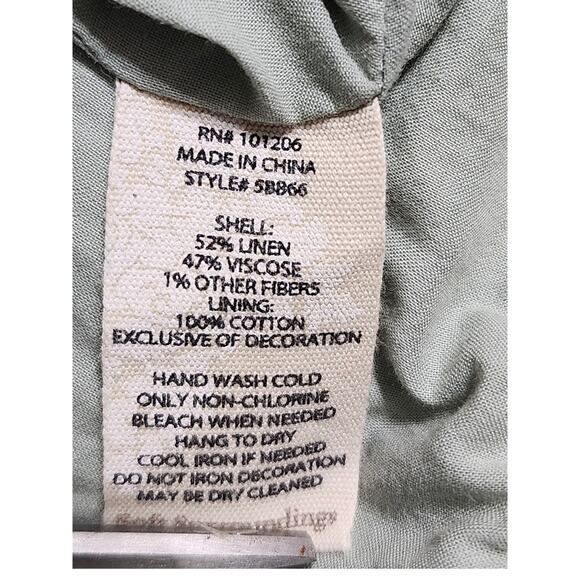 Soft Surroundings Womens Pants Large Wide Leg Linen Blend Coastal Beachy Lounge - Picture 5 of 6